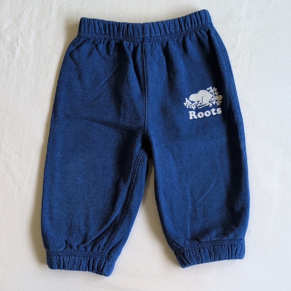 roots baby original sweatpants blue 6-12 months